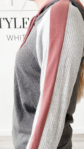 Tawnya Color Block Hoodie