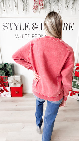 Kora Acid Washed Side Rib Sweatshirt