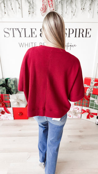 Macie Double Knit Half Sleeve Top