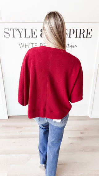 Macie Double Knit Half Sleeve Top