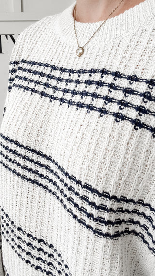 Zoey Texture Stripe Sweater