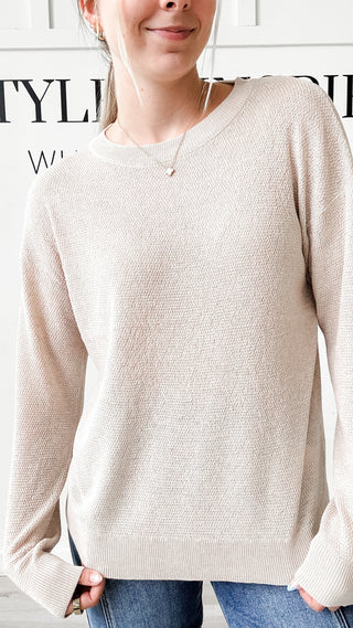 Connie Texture Block Sweater