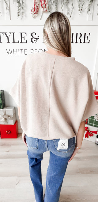 Macie Double Knit Half Sleeve Top