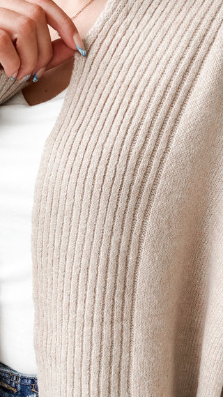 Bethany Ribbed Trim Cardigan