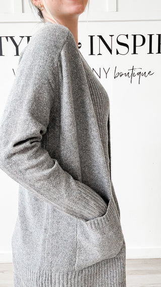 Bethany Ribbed Trim Cardigan