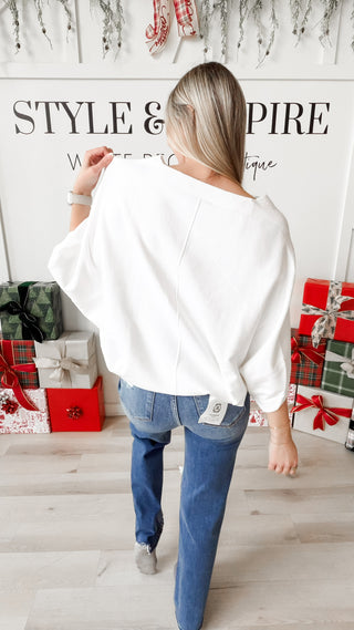 Faye V-Neck Dolman Sweater