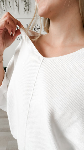 Faye V-Neck Dolman Sweater