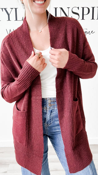 Bethany Ribbed Trim Cardigan