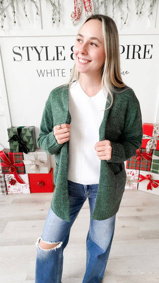 Winnie Long Line Open Cardigan