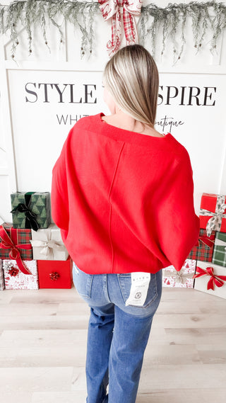 Faye V-Neck Dolman Sweater