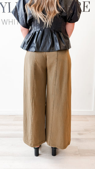 Jacky Split Front Wide Leg Pant