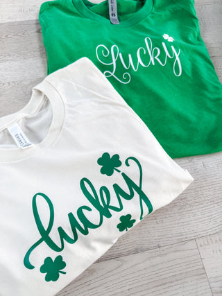 Lucky  Shamrock Graphic Tee. *Final Sale*