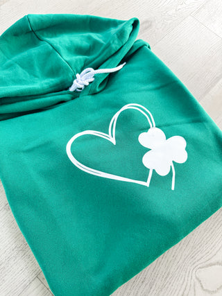 Heart Shamrock Graphic Hoodie. *Final Sale*