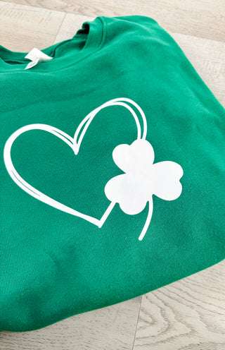 Heart Shamrock Graphic Sweatshirt. *Final Sale*