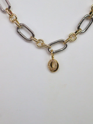 Charm Bar Drop Shadow Initial Charms