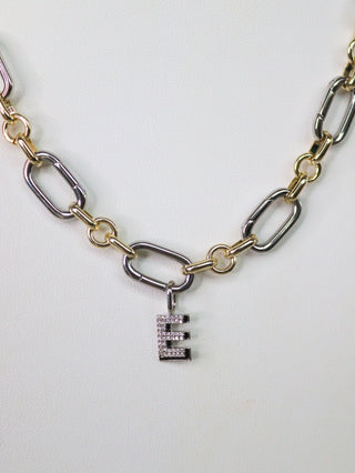 Charm Bar Drop Shadow Initial Charms