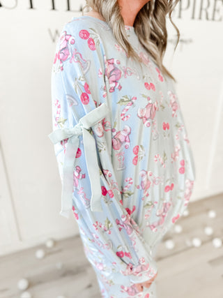 Martini Santa Velvet Bow Sweatshirt