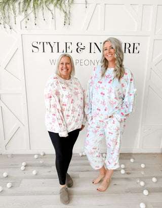 Martini Santa Velvet Bow Sweatshirt