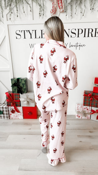 Stripe Santa Pajama Set