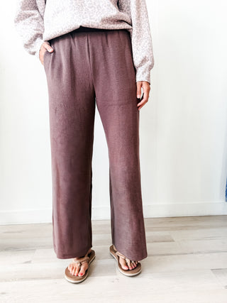 Donna Cloudy Knit Wide Leg Pants
