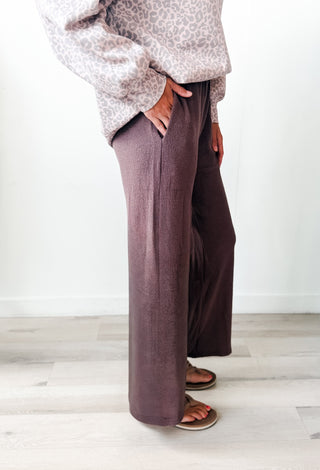 Donna Cloudy Knit Wide Leg Pants