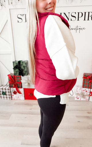 Armani High Neck Puffer Vest