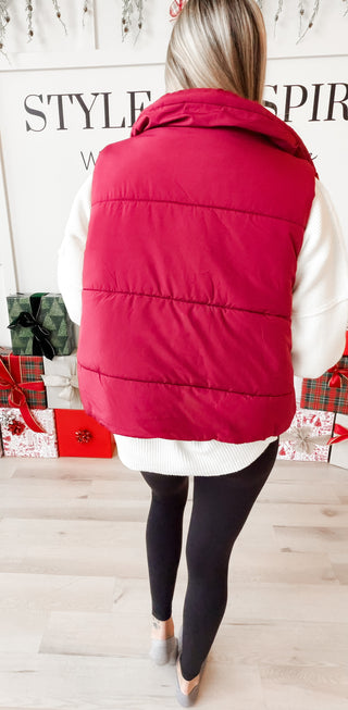 Armani High Neck Puffer Vest