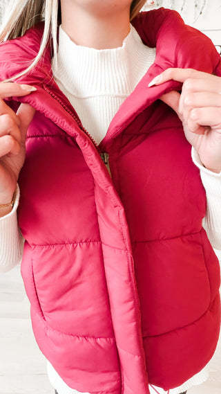 Armani High Neck Puffer Vest