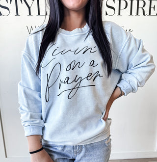 Livin' On A Prayer Thermal Vintage Pullover *Final Sale*