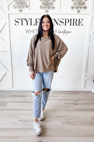 Valerie Oversized Crepe Hacci Top