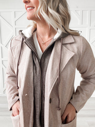 Darla Hoodie Insert Herringbone Coat