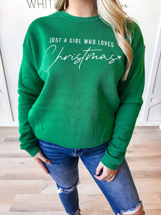 Just A Girl Who Loves Christmas Graphic Sweatshirt *Final Sale*