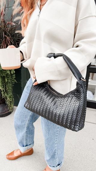 Woven Knotted Handle Bag