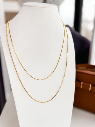 Half Round Serpentine and Box Chain Necklace. *Final Sale*