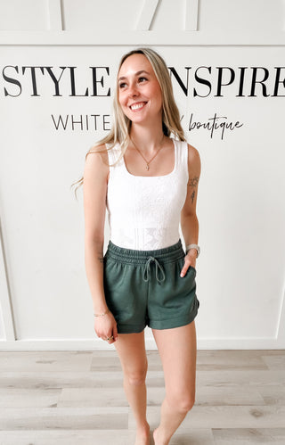 Tenley Scuba Shorts With Pockets