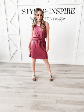 Andrea Fine Knit Terry Tank Dress