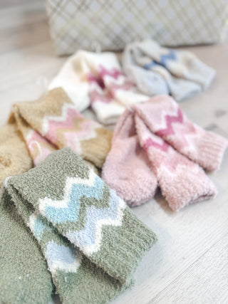 Chevron Mini-Crew Socks  *Final Sale*