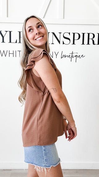 Jasmine Double Flutter Sleeve Top