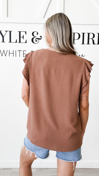 Jasmine Double Flutter Sleeve Top