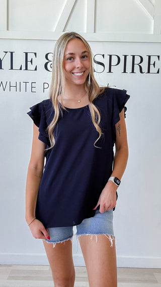 Jasmine Double Flutter Sleeve Top