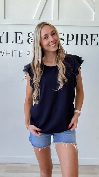 Jasmine Double Flutter Sleeve Top