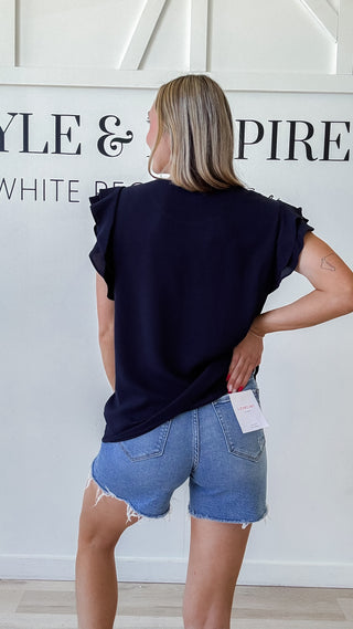 Jasmine Double Flutter Sleeve Top