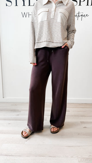 Dayna Modal Drawstring Wide Leg Pants