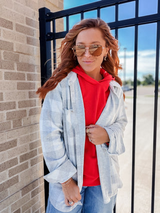 Nina Plaid Button Up Top