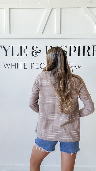 Blythe Stitched Stripe Open Cardigan