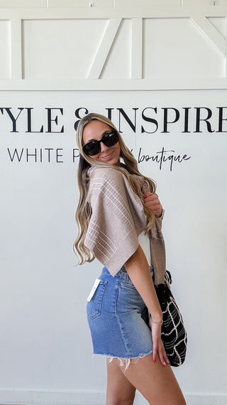 Blythe Stitched Stripe Open Cardigan