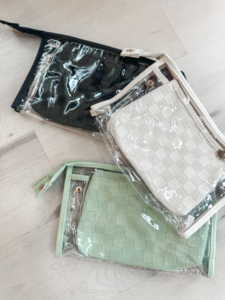 Duo Checkered Makeup Travel Set  *Final Sale*