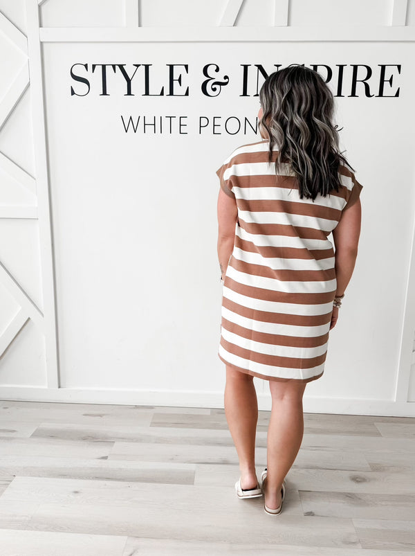 Amelia Sleeveless Stripe Mini Dress