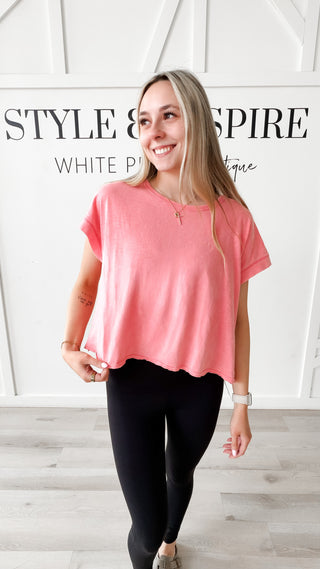 Cindy Open Back Boxy Tee