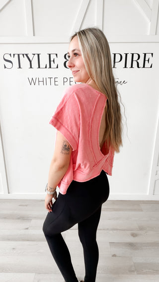 Cindy Open Back Boxy Tee